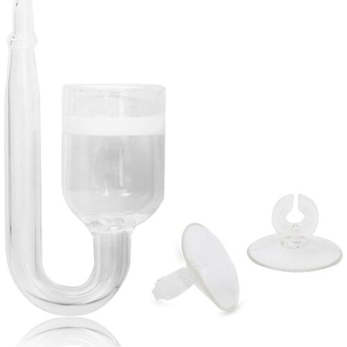 Aquarium Fish Tank CO2 Diffuser Carbon Dioxide Reactor with Ceramic Disc + 2 Suckers