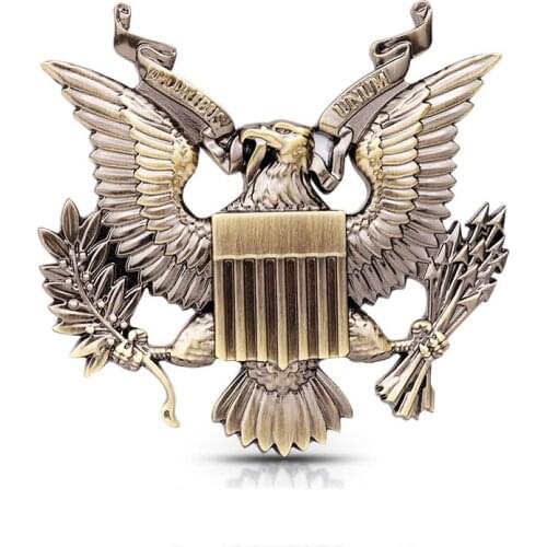 Car Sticker US President Badge Eagle Tailgate Chrome Metal 3 Colors Emblem Tuning Motorcycle Auto Car Accessories Decoration