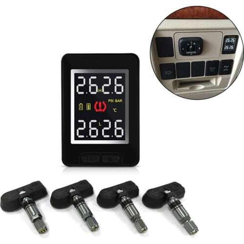 U912 TPMS Wireless TPMS Tire Pressure Monitoring System Built-in External Sensor LCD Display Real Time Monitoring System