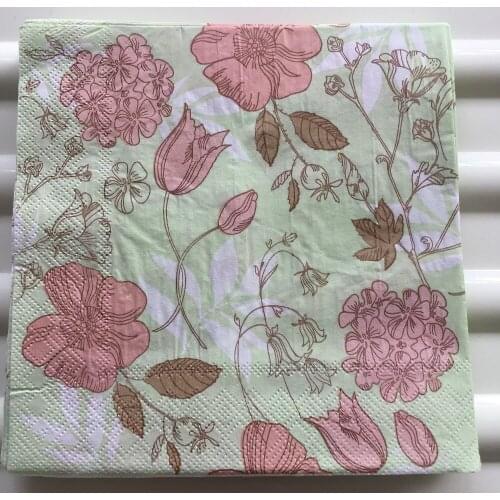 Decoupage wedding vintage napkin paper elegant tissue red flower birthday towerl party beautiful serviettes home square decor 20