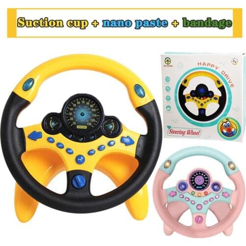 Children Simulation Steering Wheel Educational Toy With Light Baby Music Development Electronic Music Car Toy Boy Birthday Gift