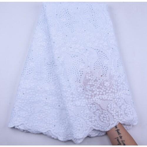 Pure Cotton Design Swiss Voile Lace In Switzerland African White Lace Fabric 2020 High Quality Nigerian Lace For Wedding S1922