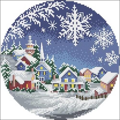 Long winter night patterns Counted Cross Stitch 11CT 14CT 18CT DIY Chinese Cross Stitch Kits Embroidery Needlework Sets