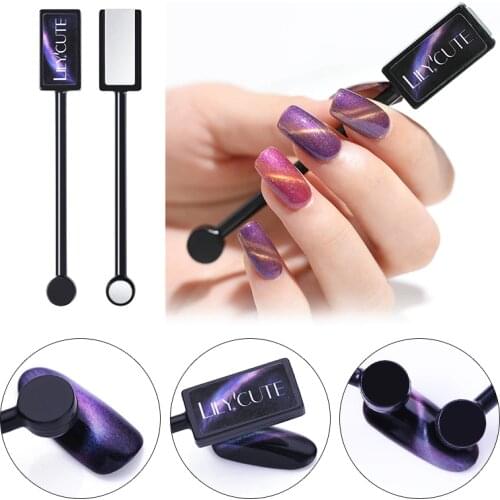 LILYCUTE Double-ended 3D Magnet Stick for Cat Eye UV Gel Polish Varnish Nail Art Desgin