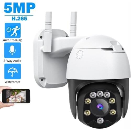 5MP Wifi Auto Tracking Wireless IP Camera AI Human Detect H.265 P2P ONVIF Audio 2MP Full Color Night Vision Security CCTV Camera