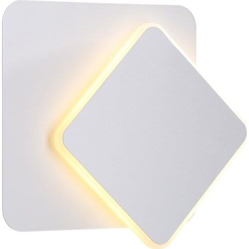 Country LED Wall Light Fixtures Angle Adjustable Iron Nordic Wall Lamp Bedroom Wandlamp Square Round Home Lighting Sconce Lamps