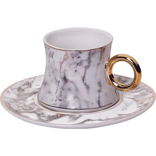 Korkmaz Freedom (6 Persons) coffee Cup Pad Tea Coffee Cups Tea Coffee Sets Tea Coffee Mug For Turkish Cup Set Glass