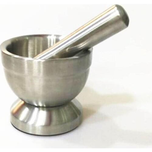 304 stainless steel round small garlic picking grinder mashing medicine pot mashing bowl home kitchen gadgets food grinder