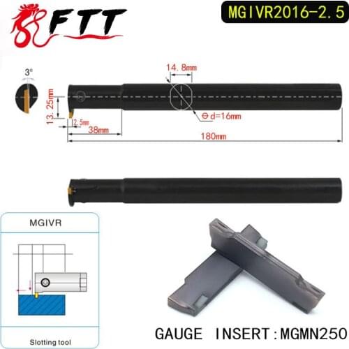 MGIVR2016-2.5 Intermal Parting and Grooving Turning Tool Holder For MGMN250 Insert Right Hand Bars MGMN 250