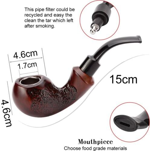 Tobacco Smoke Pipe Set 655 Resin Tobacco Pipe Smoking Herb Grinder Smoke Filter Cleaning Gift Box for Smoking Accessories Erliao