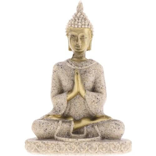 The Hue Sandstone Meditation Buddha Statue Sculpture Hand Carved Figurine Seated Ganesh Buddha Hand Carved Statue