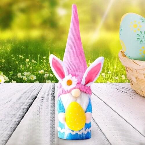 YYSD Easter Eggs Bunny Gnome Handmade Swedish Tomte Rabbt Plush Toys Doll Spring Gift