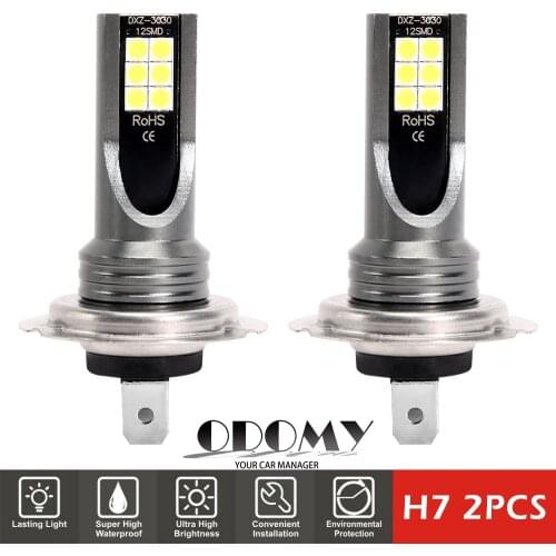 Headlight Bulbs 6000K White AutoFog Lamp Day Running Light car lights led headlight7led H7 led headlight bulb H7 Car CSP LED Fog