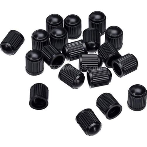 8pcs Tyre Valve Caps, Plastic Car Tire Stem Dust Covers with Seal Ring for SUV, Motorbike, Trucks, Bike, Bicycle, Black
