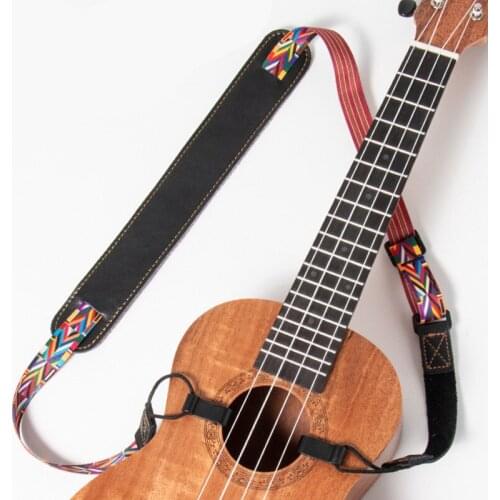 Ukulele Strap No Drill Adjustable Double J Hook Shoulder Belt Hawaiian Style Easy to Use and Fit Most Standard Uke Sizes Parts