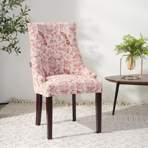 High Back Dining Table Chair Cover Home or Hotel Funda de silla Fabric Elastic One-piece Protective Cover for Home Stool Modern