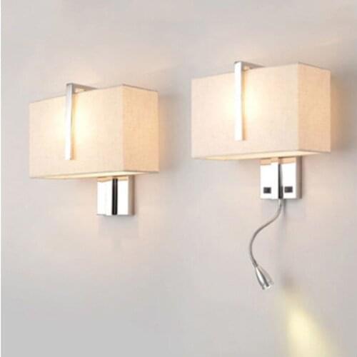 Modern Indoor LED Wall Lamp Bedside Bedroom Applique Sconce Dual Switch Interior Headboard Home Hotel Wall Light ZM1107