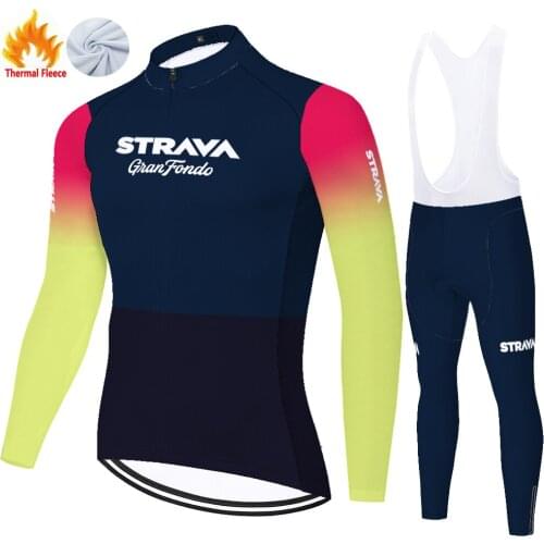 Strava Winter Thermal Fleece Jersey Men Sprzęt Jazda Rowerze Maillot Джерси Велосипедная Ciclismo Masculino Ropa Ciclismo Hombre