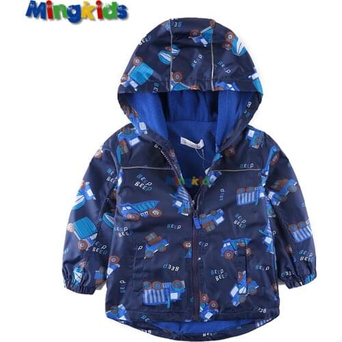 New Export Europe 2020 boy waterproof Jacket with fleece lining outdoor raincoat windproof Warm Autumn Spring EU 80-116