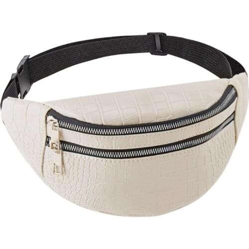 Women Crocodile Pattern Waist Fanny Pack Belt Bag Travel Hip Bum Purse Chest Phone Pouch