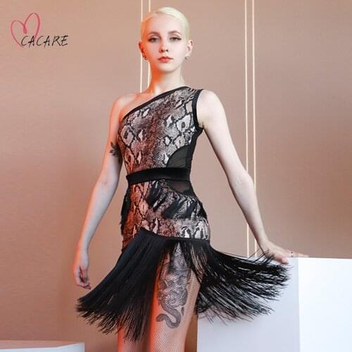 Latin Dress Women Fringe Salsa Tango Flapper Costume Latina Dance Competition Dresses Tassel D1086 CACARE