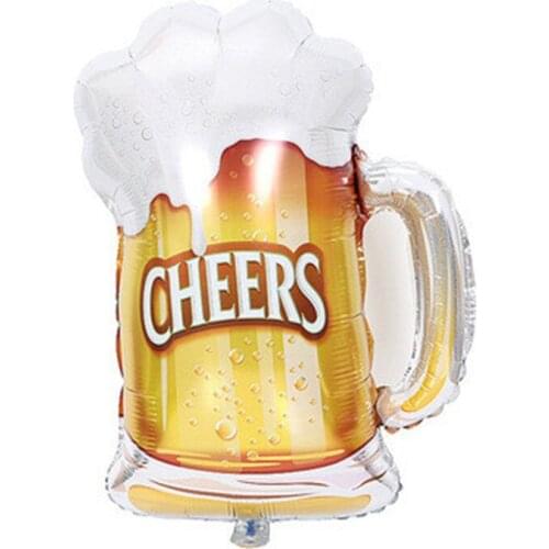 1pcs Gold Crown Whiskey Bottle Beer Glass Aluminum Foil Balloon Bar Happy Birthday Decoration Party Wedding Celebration Aupplies