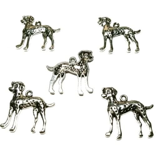 New 10Pms Charm Fashion Dog, 28 * 28mm Tibetan Silver Plated Pendant Antique Jewelry Making DIY Handmade Crafts