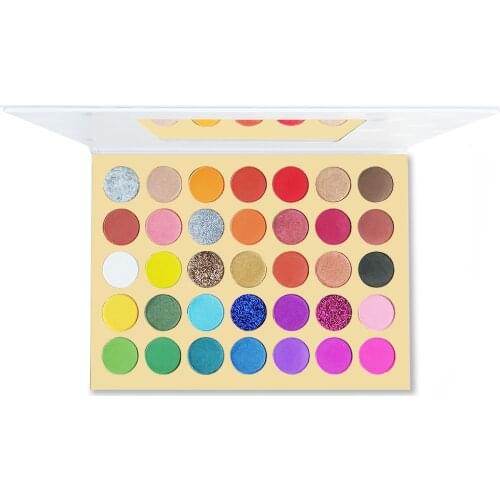 5Pieces Glitter Eyeshadow Palette Private Label Shimmer Cosmetics Cardboard Eye Shadow Custom Logo Low MOQ