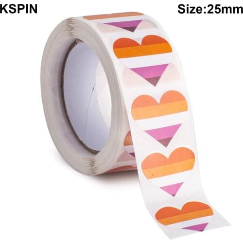 500PCS Stickers 25mm Sun Set Pride Paper Sticker Label Packaging Seals Crafts Favor Tag Toppers Labels
