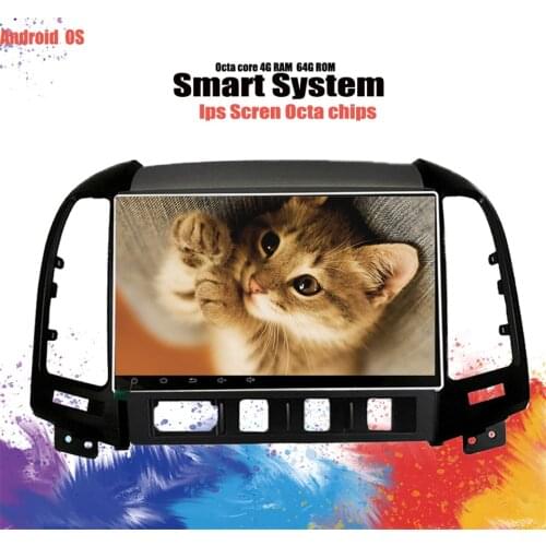 6+128G Car Multimedia Video Player Android 10.0 GPS Navigation for Hyundai Santa Fe 2 2006-2012 sedan car dvd radio 4 HOLE dvd