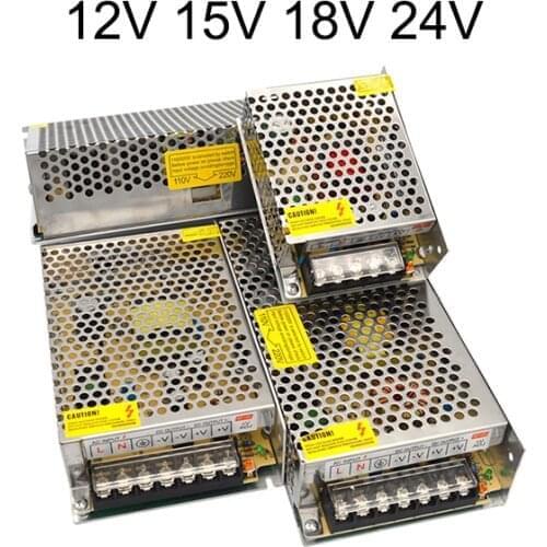 AC Power Supply DC 12V 15V 18V 24V Volt Power Adapter Source Converter 220V To 12V 1A 2A 3A 5A 10A 15A 20A 30A SMPS Transformer