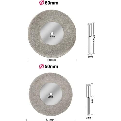 50/60mm Diamond Cutting Disc Grinding Wheel Saw Circular 3mm Shank Drill Bit Rotary Tool High Quality and Brand New