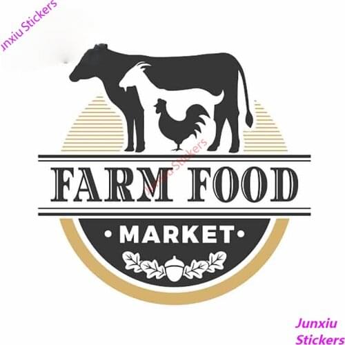 Farm Food Market Anime Car Stickers Decal Truck Bumper Window Rear Windshield DIY Funny Occlusion Scratch Fine Decor PVC13x13cm