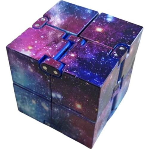 Infinite Cube Starry Sky Fidget Blocks Fingertip Decompression Toy for Adult / Children Stress Relief Cube