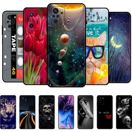 For Xiaomi Redmi Note 10 Case Silicon Soft Back For Redmi Note 10 Pro Global Version Phone Cover Note10 Bumper black tpu case