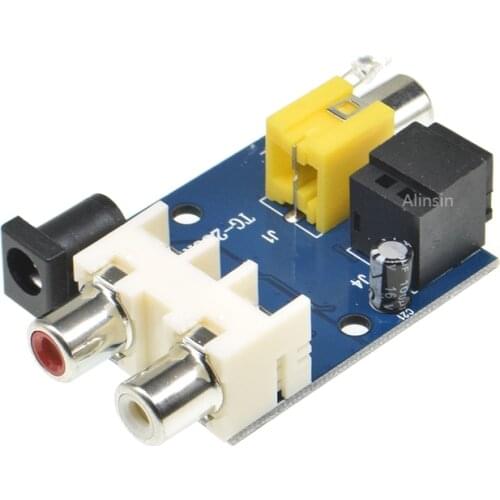CS8416 CS4344 24 Bit 192KHz Coaxial Optical Fiber DAC Decoder Board Module RCA Interface 5-12V Digital Optical Decoder CS434