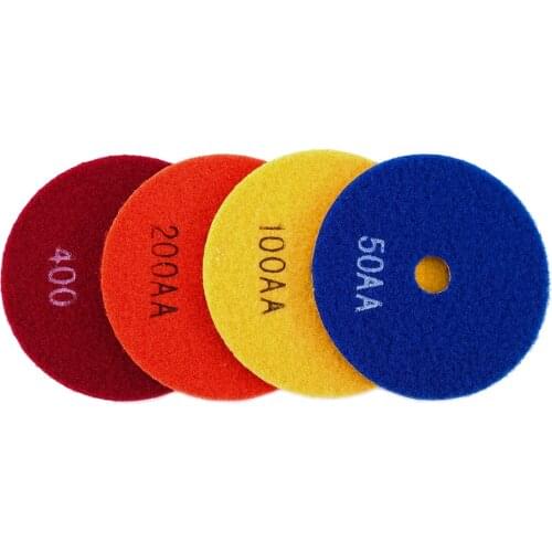 HT Super 4Inch Diamond Polishing Pads Copper Bond Wet Polishing Pad Granite Marble Concrete Floor Grinding Discs 4PCS
