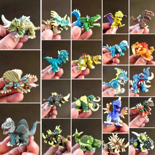 Solid 6cm Q-version figure doll toy dinosaur model, 16pcs/lot