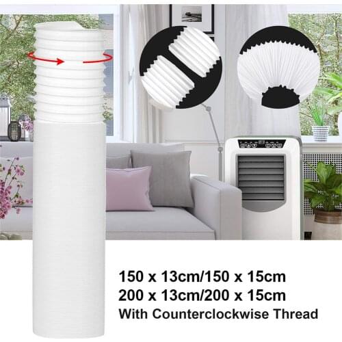 Flexible Air Conditioner Exhaust Pipe Exhaust Vent Pipe 125mm Portable Exhaust Air Conditioner Extra Hose 118 '' Long