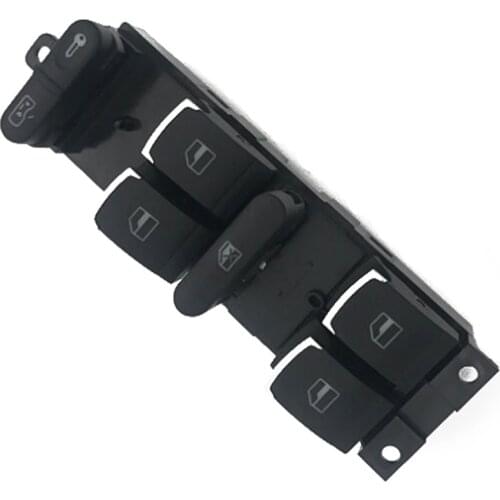 Chrome Master Window Controller Switch Fit For Volkswagen Golf GTI MK4 For VW Jetta Passat B5 Driver Side 3BD 959 857