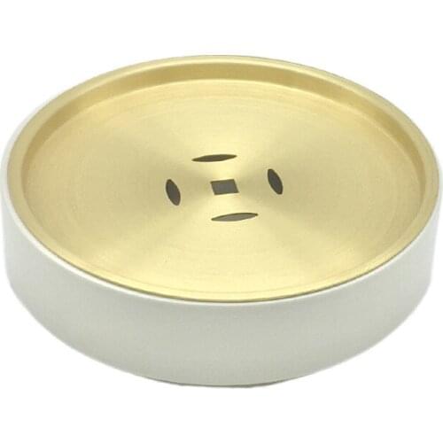 Chinese Round Tea Tray Ceramic Table Drain Vintage Ceremony Wood Tea Trays Decorative Table Bandeja Comida Serving Trays DL60CP