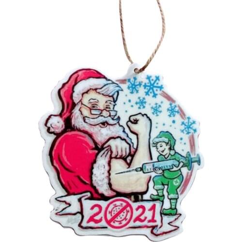2021 Quarantine Christmas Tree Pendant Best Wishes Xmas Party Home Decorations Gift Personalized Old Man Xmas Tree Ornament