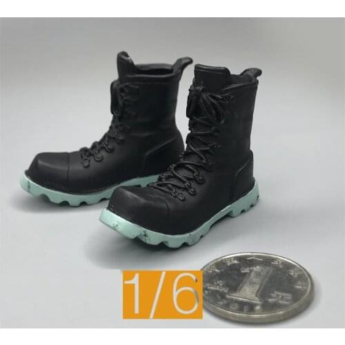 Hot Sales 1/6th Black Fashion Shoes Hollow Boots Soldiers Model For Mostly 12 inch Doll Action Collectable