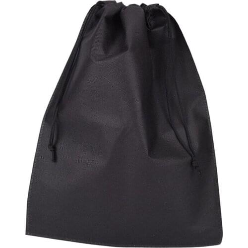 HOT 2PCS/lot Shoe Clothes Storage Bag Travel Pouch Portable Drawstring Organize Nylon 30cm*40cm Black color