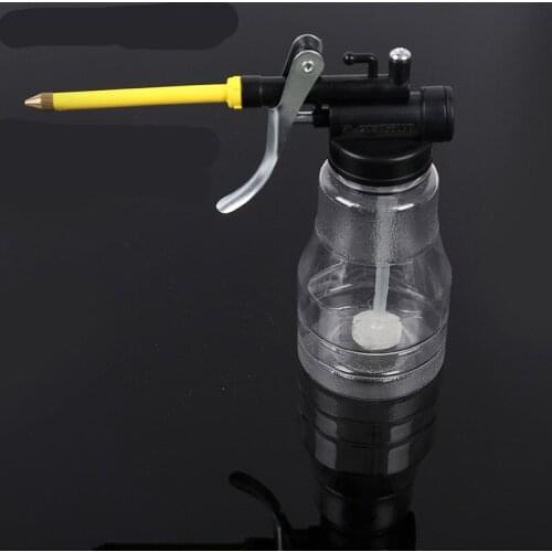 Oil Can Oiler Lubrication Plastic Machine Pump Transparent Grease Gun High Pressure Hose Injector