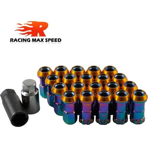 20PCS Racing Car Modification R40 Tire Nut M12x1.5 Wheel Lug Nuts for Honda, Toyota, Mitsubishi, Hyundai, Mazda, Kia,Subaru