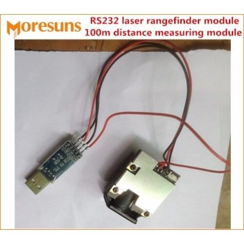 Fast Free Ship Industrial distance sensor RS232 laser rangefinder module 100m distance measuring module