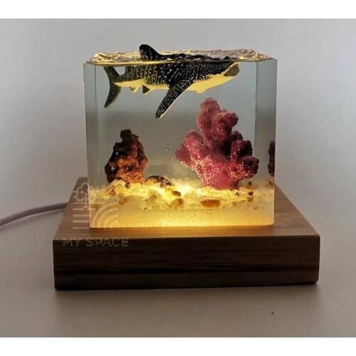 Marine Handmade Crafts Creative Gift Epoxy Finished Ocean Whale Decoration Ornaments Underwater World Gifts