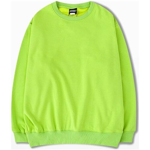 Men spring autumn hip hop crewneck sweatshirt purple red black white blue hoodies women harajuku casual fleece streetwear