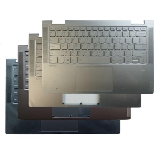 NEW US laptop keyboard for Lenovo Yoga C740-14 C740-14IML US keyboard with palmrest With fingerprint hole